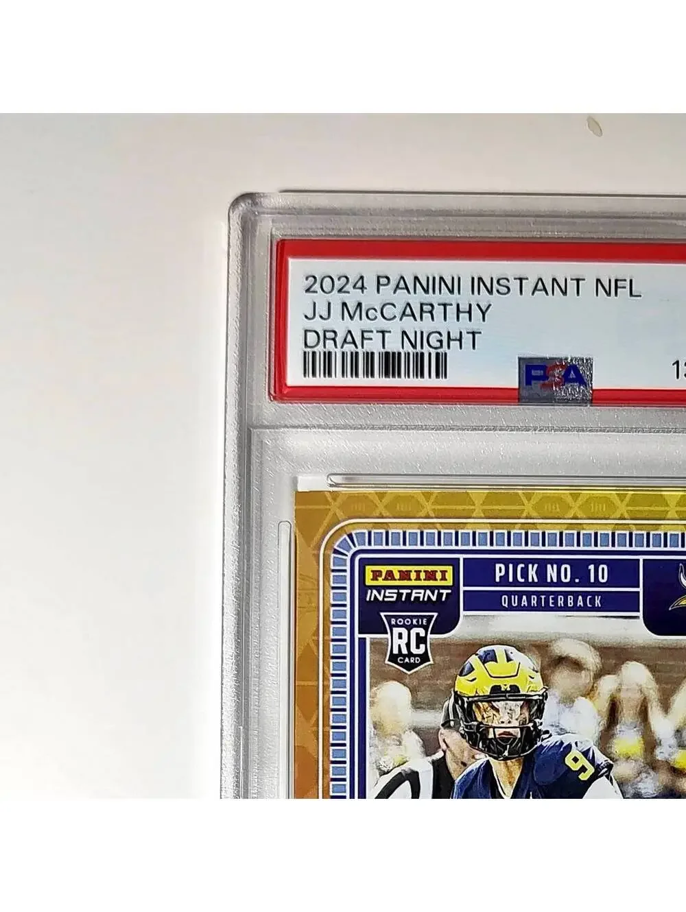 J.J. McCarthy 2023 Panini Instant Draft Night #NFLDN-1 PSA 9 Mint